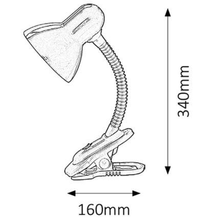 Rabalux - Lampa sa stezaljkom 1xE27/40W/230V