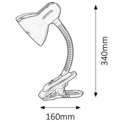 Rabalux - Lampa sa klipsom 1xE27/40W/230V