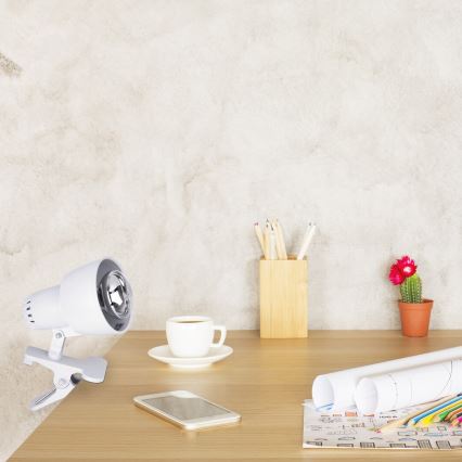 Rabalux - Lampa sa stezaljkom 1xE14/40W/230V bela