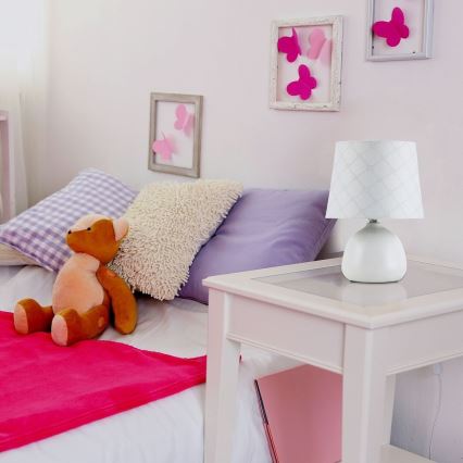 Rabalux - Stona lampa E14/40W bela