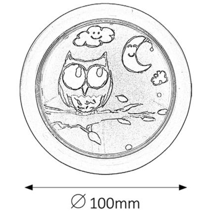 Rabalux - LED dečija zidna svetiljka LED/0,3W/2x AA