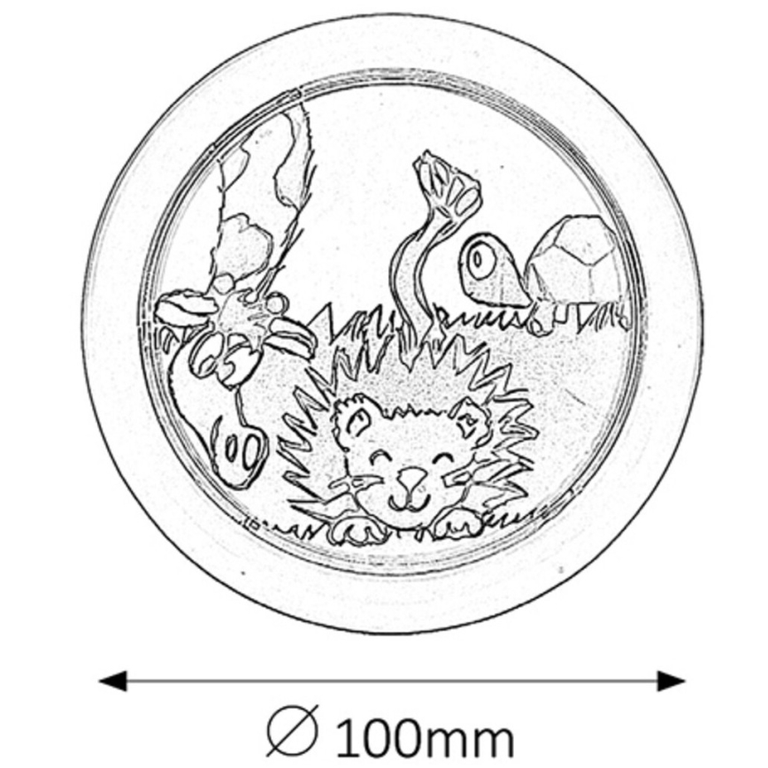 Rabalux - LED dečija zidna svetiljka LEON LED/0,3W/2xAA