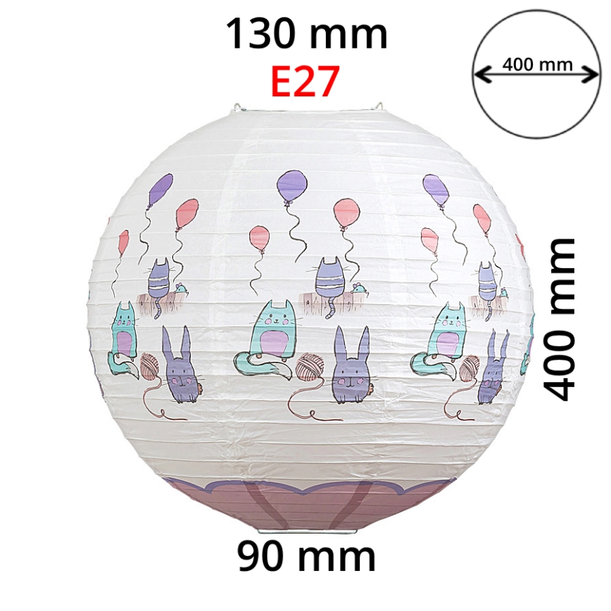 Rabalux 4632 - Dečiji abažur za dečiji luster CATHY E27, prečnik 40 cm