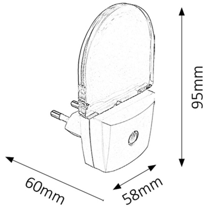 Rabalux - LED lampica za utičnicu LED/0,5W/230V