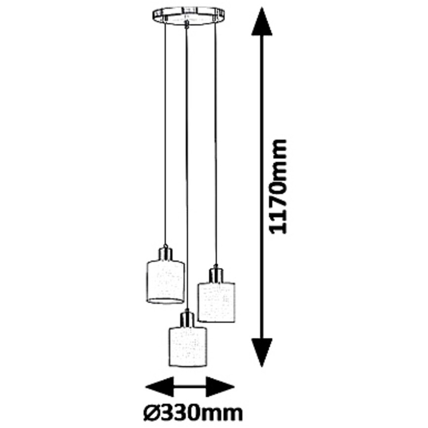 Rabalux - Luster na sajli 3xE14/25W/230V