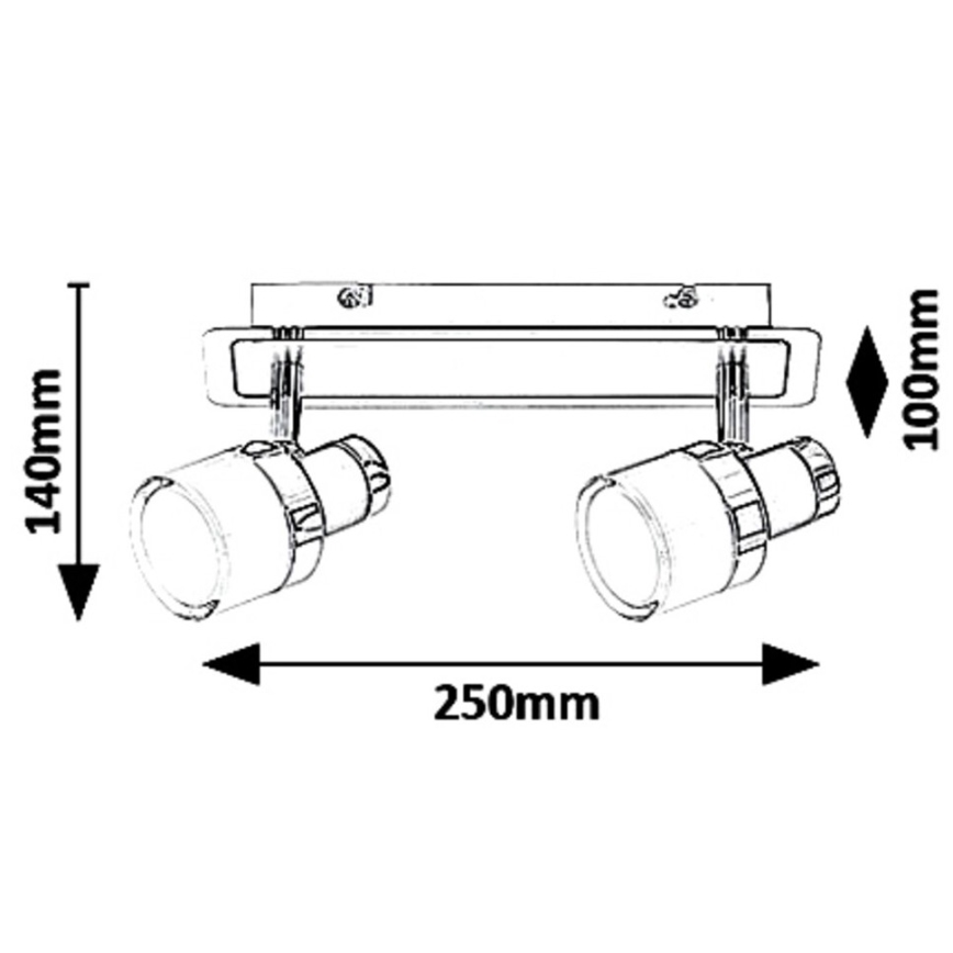 Rabalux - LED spot svetiljka HAROLD 2xLED/5W/230V IP44