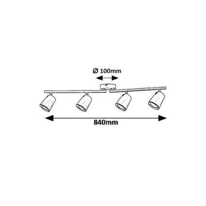 Rabalux - LED spot svetlo SOLANGE 4xLED/6W/230V