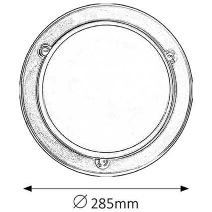 Rabalux - Plafonsko svetlo 1xE27/60W/230V, prečnik 28,5 cm