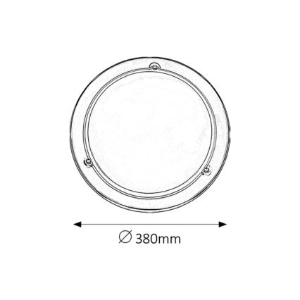 Rabalux - Plafonsko svetlo 2xE27/60W/230V prečnik 38 cm