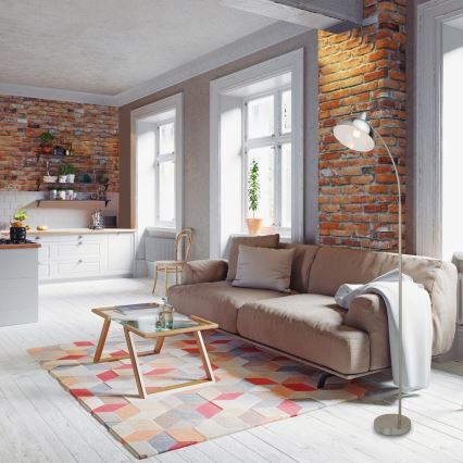 Rabalux - Podna lampa 1xE27/40W/230V matni hrom