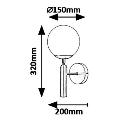 Rabalux - Zidna lampa 1xE14/9W/230V