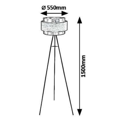 Rabalux - Podna lampa BASIL 1xE27/40W/230V