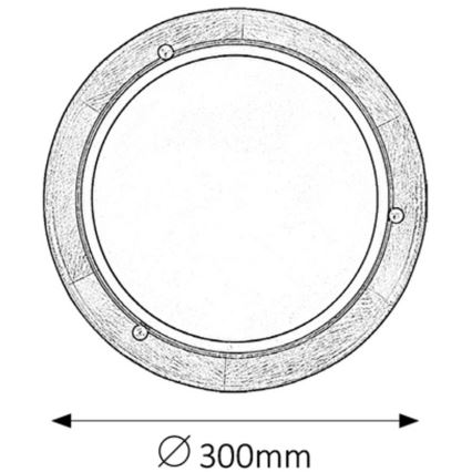 Rabalux - Plafonsko svetlo 1xE27/60W/230V prečnik 30 cm