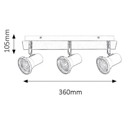 Rabalux - LED spot svetlo za kupatilo 3xGU10/4,5W/230V IP44
