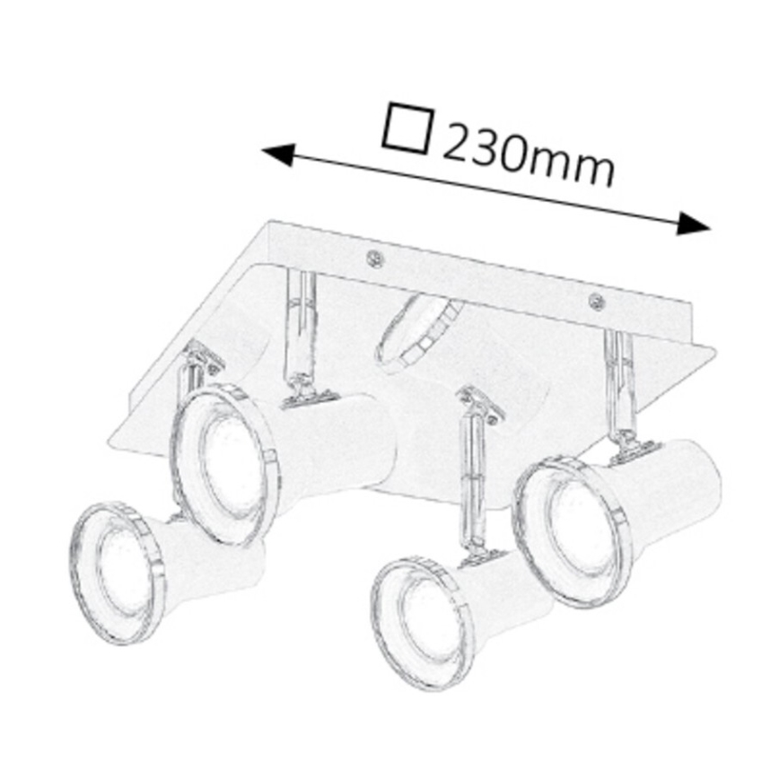 Rabalux - LED ugradna svetiljka za kupatilo 4xGU10/4,5W/230V IP44