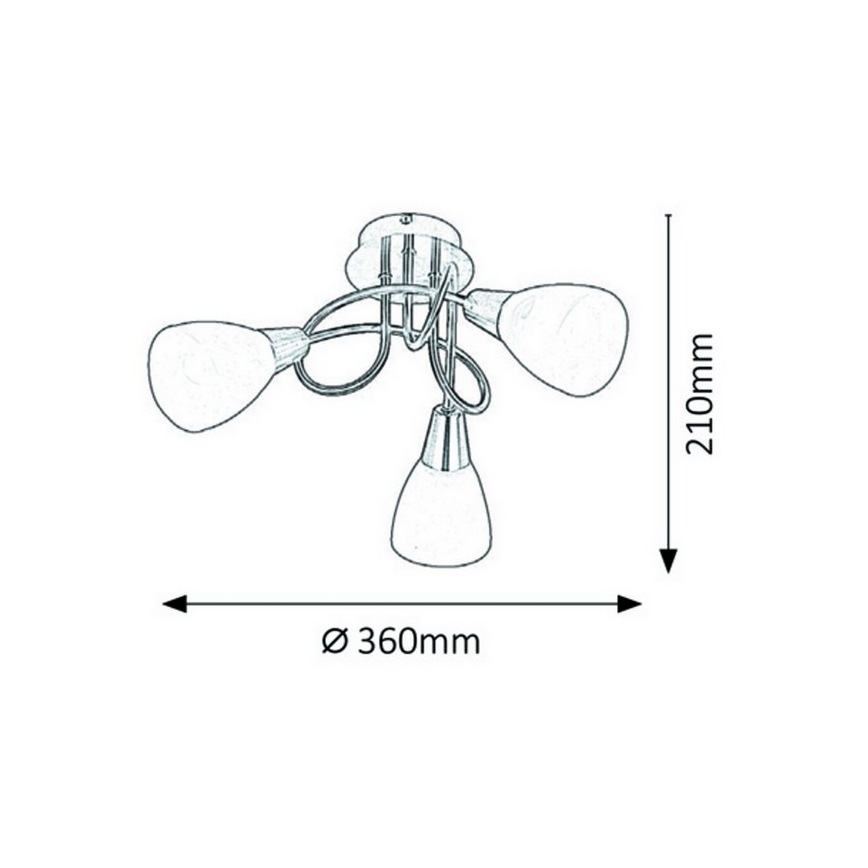 Rabalux - Plafonski luster 3xE14/40W/230V mat hrom