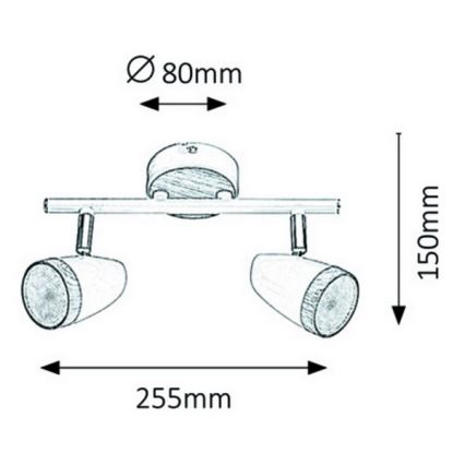 Rabalux - LED spot svetiljka 2xLED/4W/230V