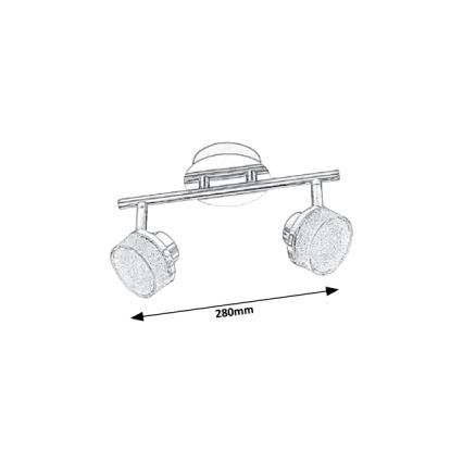 Rabalux - LED stropno spot svetlo 2xLED/5W/230V
