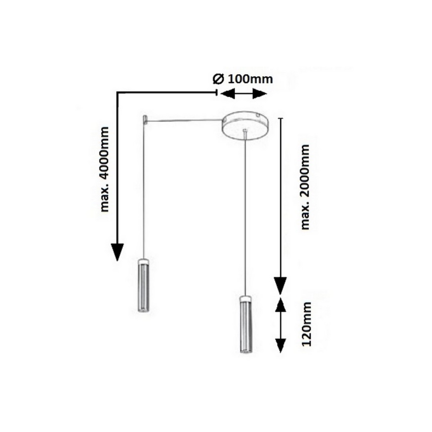 Rabalux - LED luster na sajli LED/14W/230V