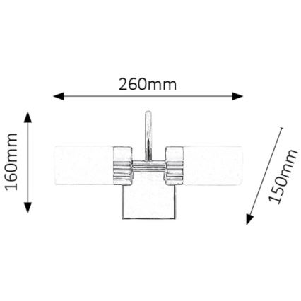 Rabalux - LED svetlo za kupatilsko ogledalo 2xLED/4W/230V  IP44