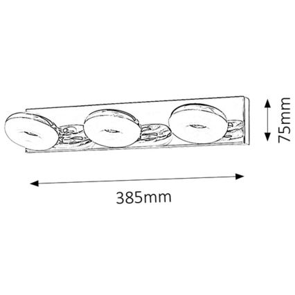 Rabalux - LED svetlo za kupatilo 3xLED/5W/230V IP44