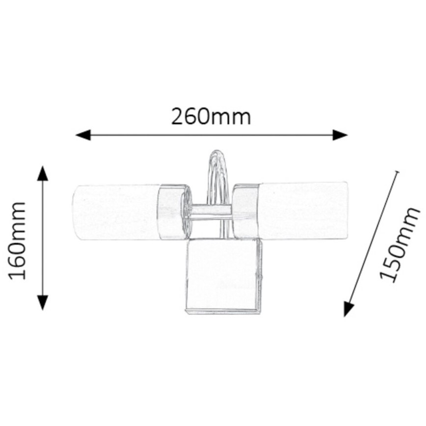 Rabalux - LED osvetljenje za kupatilsko ogledalo 2xLED/4W/230V IP44