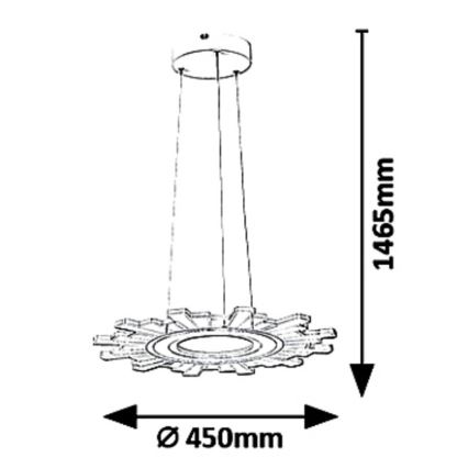 Rabalux - LED luster na sajli FELICITY LED/30W/230V