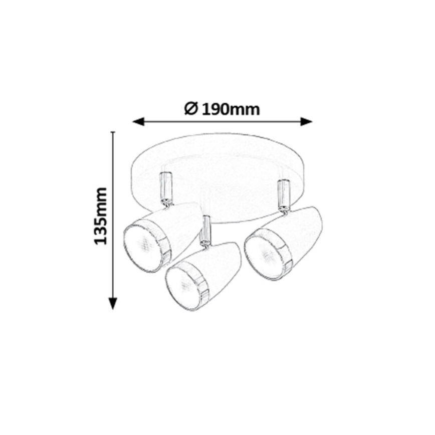 Rabalux - LED spot svetiljka 3xLED/4W/230V