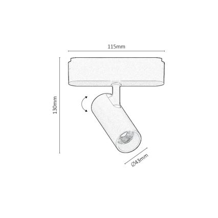 Rabalux - LED spot za 1-fazni šinski sistem LED/10W/24V 3000K crna