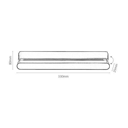 Rabalux - LED stropno svetlo za 1-fazni šinski sistem LED/16W/24V 3000K 33 cm crna