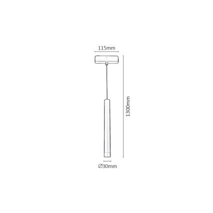 Rabalux - LED luster na sajli za jednofazni šinski sistem LED/5W/24V 3000K crna