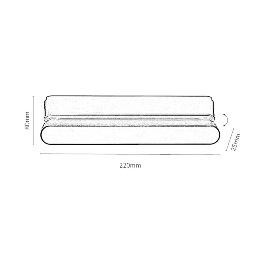 Rabalux - LED plafonsko svetlo za jednofazni šinski sistem LED/12W/24V 4000K 22 cm crna