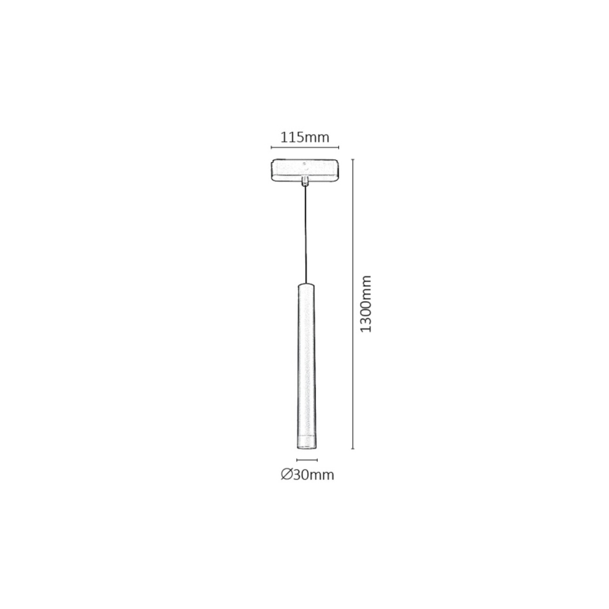 Rabalux - LED luster na sajli za jednofazni šinski sistem LED/5W/24V 4000K crna
