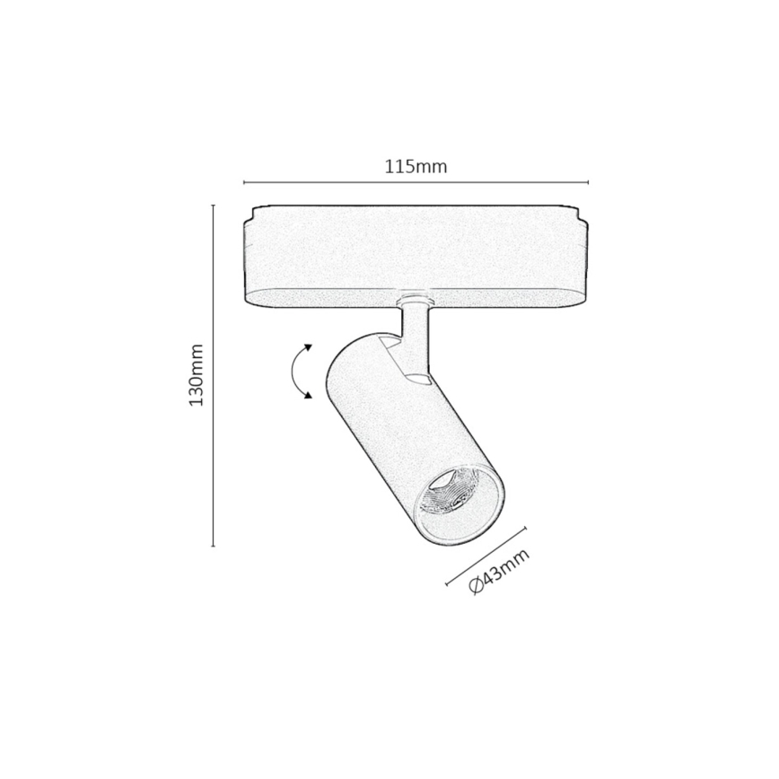 Rabalux - LED prigušiva spot lampa za jednofazni šinski sistem LED/9W/24V 2700-5500K Wi-Fi Tuya crna