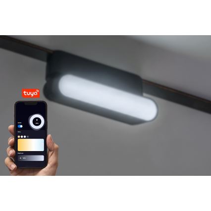Rabalux - LED prigušiva stropna svetiljka za jednofazni šinski sistem LED/4W/24V 2700-5500K Wi-Fi Tuya 11,5 cm crna
