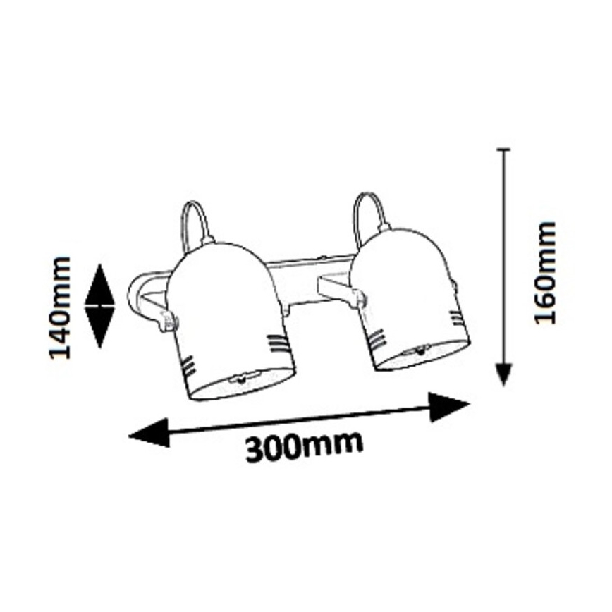 Rabalux - Spot svetiljka MINUET 2xE14/40W/230V