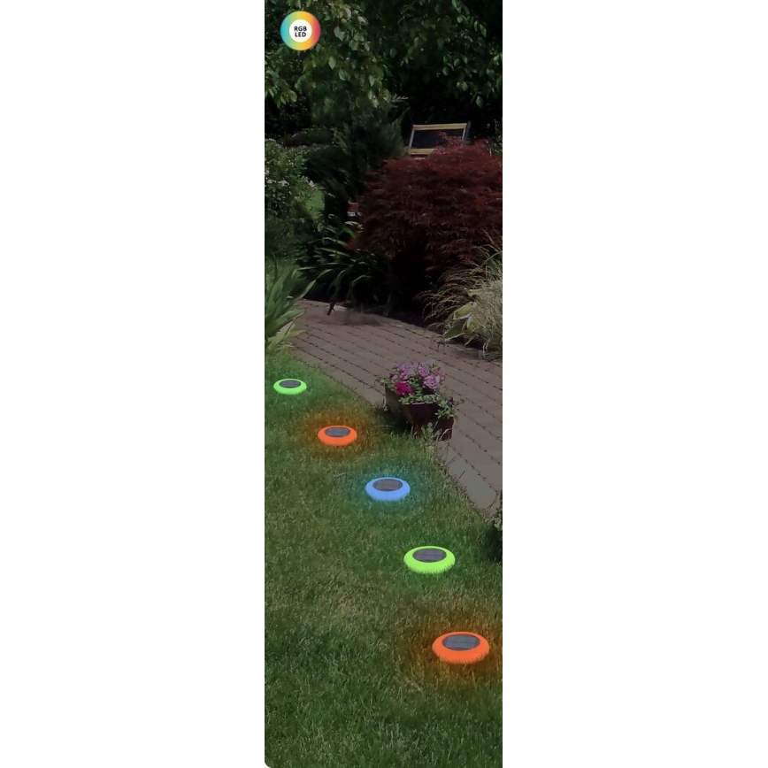 Rabalux - LED RGB Solarno svetlo LED/0,6W/3,7V IP65 1200 mAh