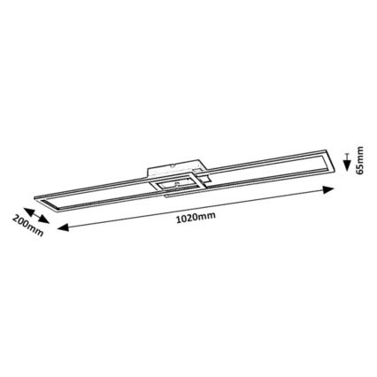 Rabalux - LED prigušiva plafonska svetiljka LED/38W/230V 3000-6500K Wi-Fi Tuya + daljinski upravljač 20x102 cm