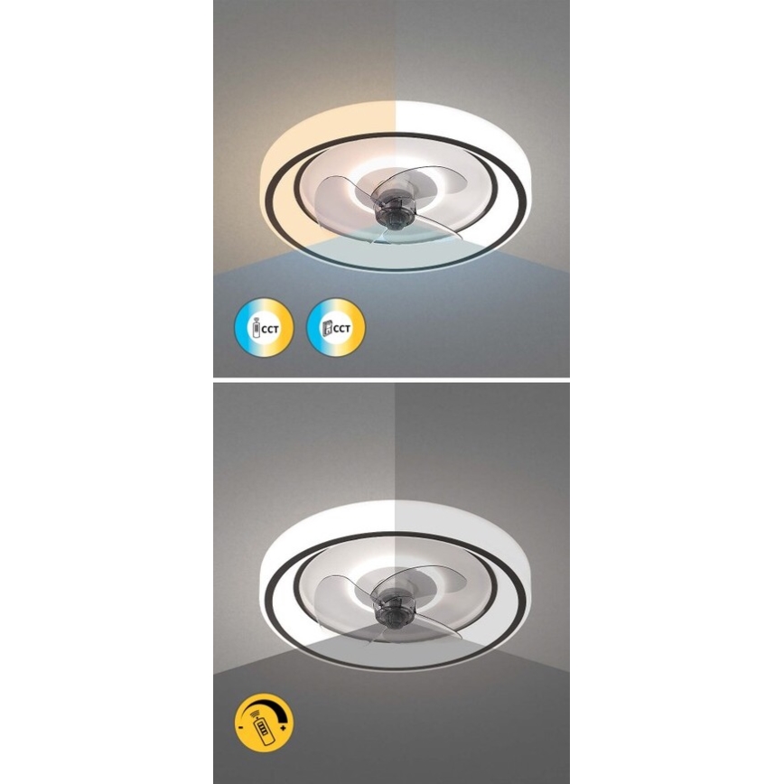 Rabalux - LED plafonski ventilator sa prigušiva, LED/67W/230V 3000-6000K + daljinski upravljač