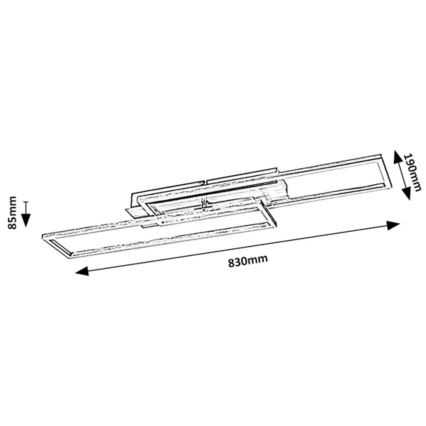 Rabalux - LED prigušiva stropno svetlo LED/40W/230V 4000K 83x19 cm