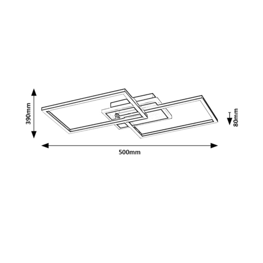 Rabalux - LED plafonsko svetlo LED/40W/230V 3000K crna 39x50 cm
