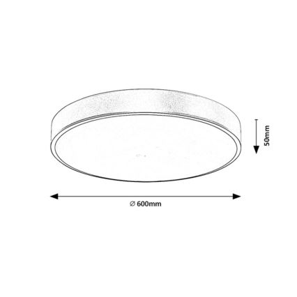 Rabalux - prigušiva LED stropna svetiljka LED/60W/230V 3000-6000K + daljinski upravljač, prečnik 60 cm
