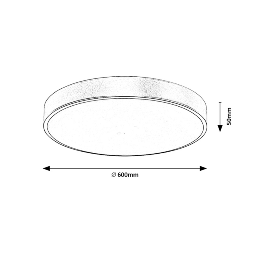 Rabalux - prigušiva LED stropna svetiljka LED/60W/230V 3000-6000K + daljinski upravljač, prečnik 60 cm