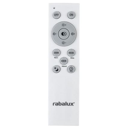 Rabalux - prigušiva LED stropna svetiljka LED/60W/230V 3000-6000K + daljinski upravljač, prečnik 60 cm