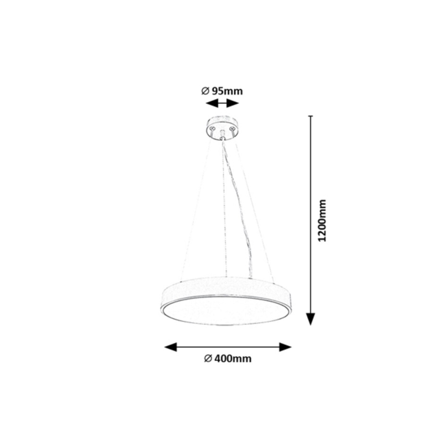Rabalux - LED luster na sajli LED/36W/230V 3000K crna