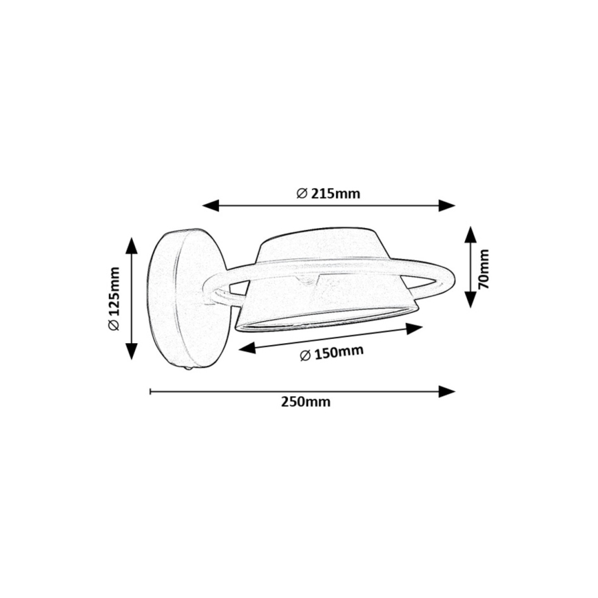 Rabalux - LED zidno svetlo LED/6W/230V 3000K crna
