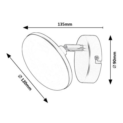 Rabalux - LED zidno svetlo LED/4W/230V 3000K crno