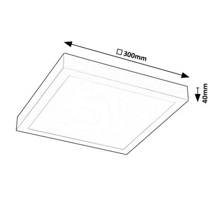 Rabalux - LED nadgradni panel LED/18W/230V 4000K 30x30 cm