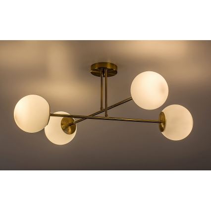 Rabalux - Luster na šipci 4xE27/35W/230V zlatni