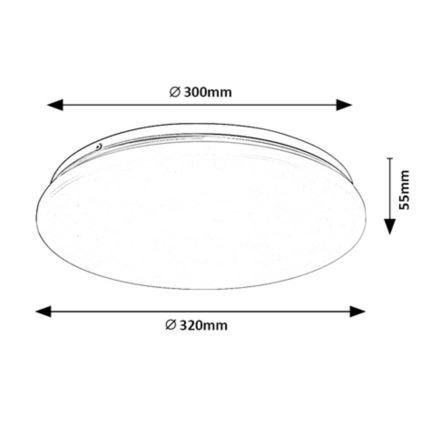 Rabalux - LED plafonsko svetlo LED/18W/230V 3000K prečnik 32 cm